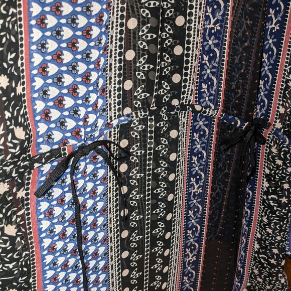 Free People Moonlight Mile Tie Back Sheer Button Down S Small Boho Anthropologie - Picture 7 of 12